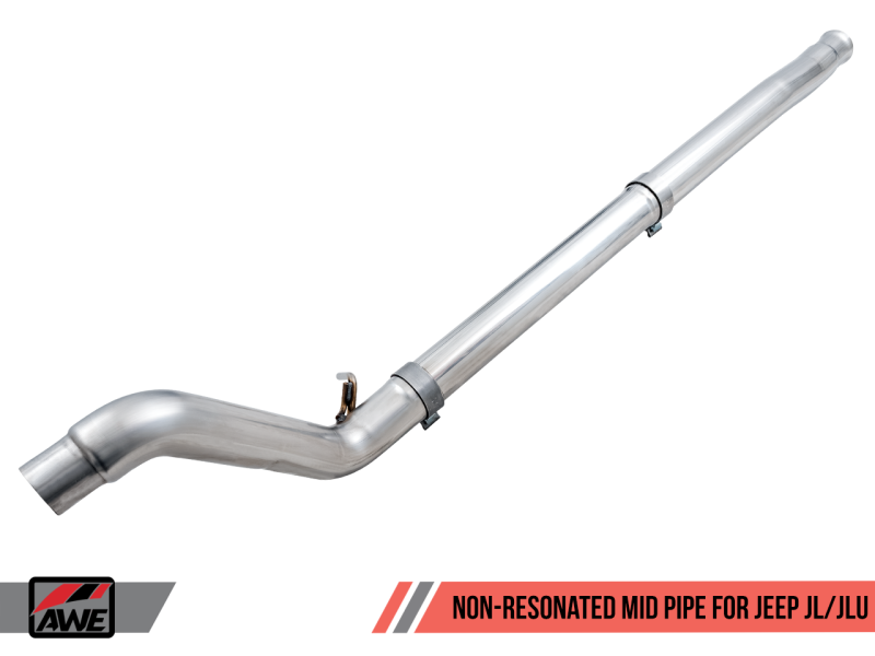 AWE Tuning, AWE Tuning 2018+ Jeep Wrangler JL/JLU 3.6L Non-Resonated Mid Pipe