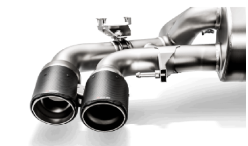 Akrapovic, Akrapovic 18+ BMW M5 (F90) Evolution Tail Pipe Set (Carbon) w/ Red/White Akraprovic Logo