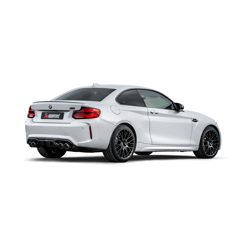 Akrapovic, Akrapovic 2018+ BMW M2 Competition/M2 CS (F87N) Slip-On Line (Titanium) w/Carbon Fiber Tips