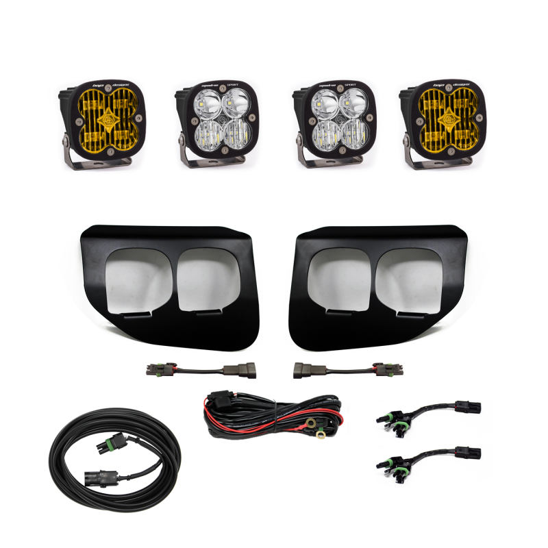 Baja Designs, Baja Designs Ford Super Duty (20-On) Fog Lights Dual FPK Amber SAE/Sport DC Baja Designs