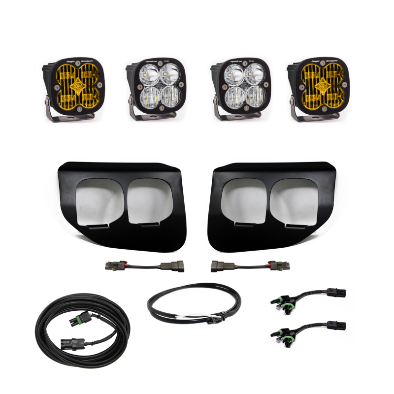 Baja Designs, Baja Designs Ford Super Duty (20-On) Fog Lights FPK Amber SAE/Sport DC Baja Designs w/Upfitter