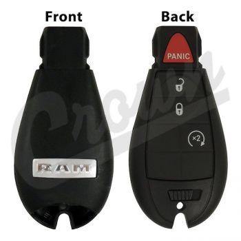 Crown Automotive, Crown Automotive - Plastic Black Key Fob - 56046955AF