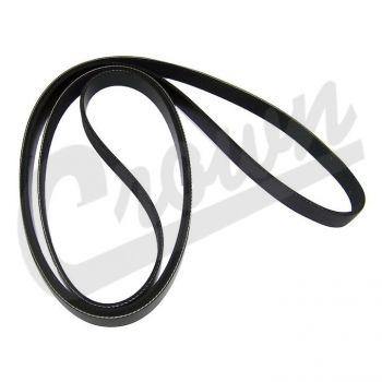 Crown Automotive, Crown Automotive - Rubber Black Accessory Drive Belt - 53010279