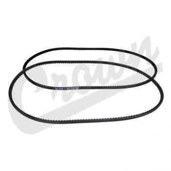 Crown Automotive, Crown Automotive - Rubber Black Accessory Drive Belt Set - J3227691