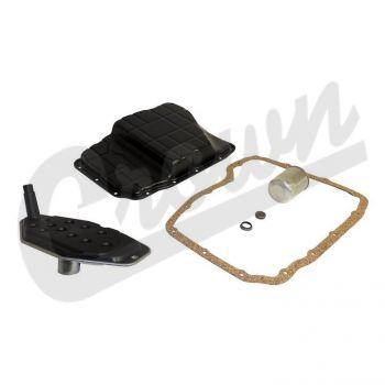 Crown Automotive, Crown Automotive - Steel Black Transmission Pan Kit - 68065923K