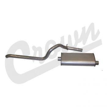 Crown Automotive, Crown Automotive - Steel Silver Muffler & Tailpipe - 52018335