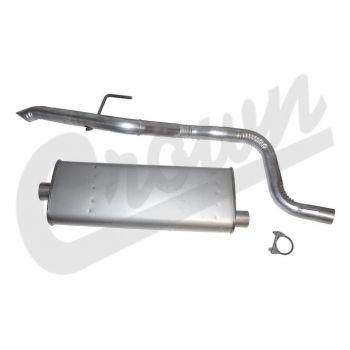 Crown Automotive, Crown Automotive - Steel Unpainted Muffler & Tailpipe - 52080441AA